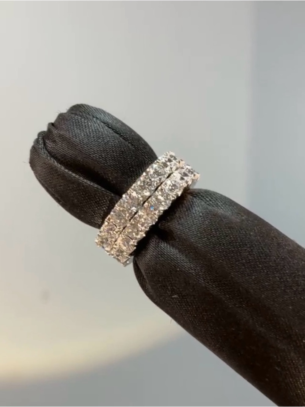 2ct Lab Created Diamond Hoop Earrings in Sterling Silver